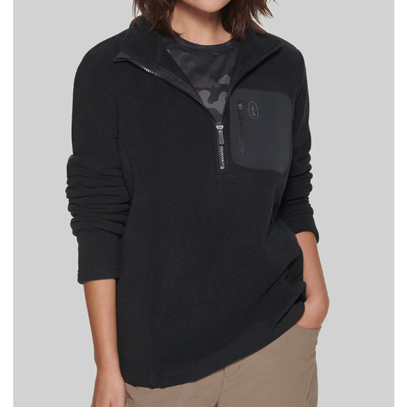 G.H. Bass Outdoor Women’s HIGHLINE TRAIL Black FLEECE JACKET Medium NEW - Picture 3 of 5